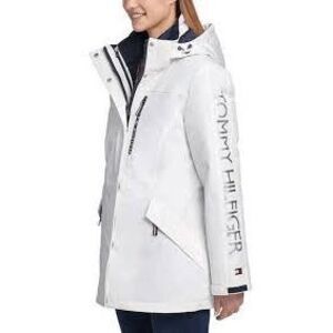 Tommy Hilfiger Women's White 3 In 1 Systems‎ Chunky Full Zip Snowboarding Jacket